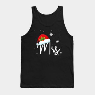 Mr and Mrs Claus Couples Funny - Santa Family Christmas Pjs Tank Top